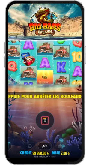 Le joueur appuie sur le bouton « Spin » ; la mise est perdue