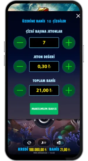 Big Bass Splash açık; oyuncu bahis miktarını seçiyor