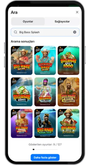 Sweet Bonanza, Candy Rush gibi oyunların bulunduğu oyun kütüphanesi
